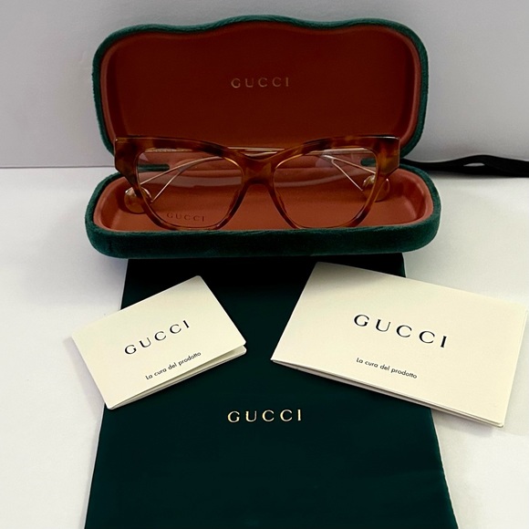 NWT-GUCCI TORTOISESHELL CATEYE OPTICAL FRAME GLASSES main image 4